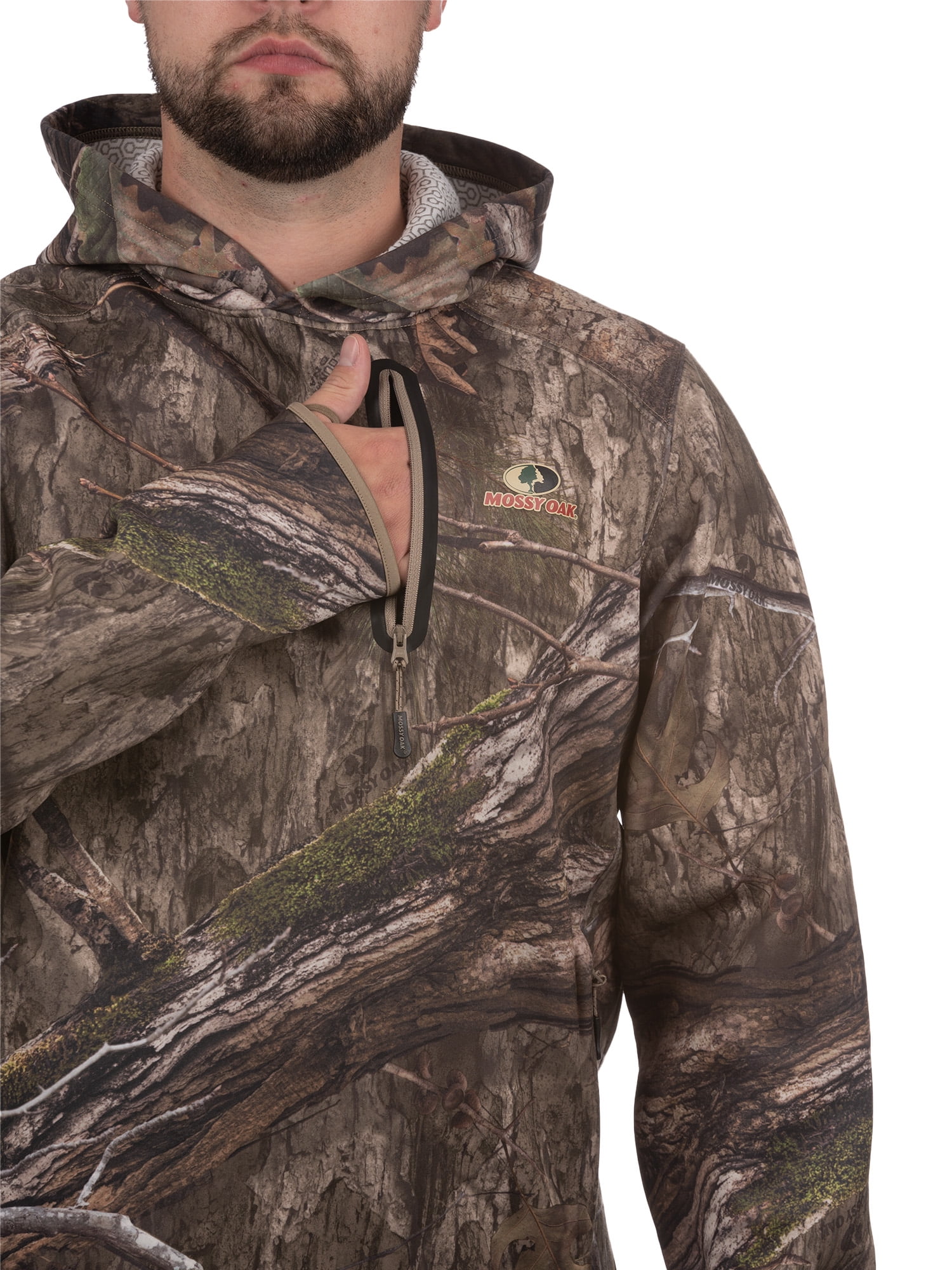 Mossy Oak Country DNA Mens Premium Warming Hoodie with Neck Gaiter