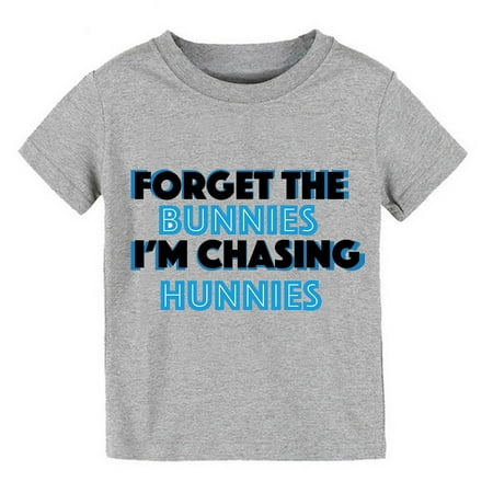 

B91xZ Baby Girl Clothes Summer Solid Color I AM CHASINGS HUNNIES Print Boys And Girls Tops Short Sleeved T Shirts for Boys And Sizes 8-10 Years