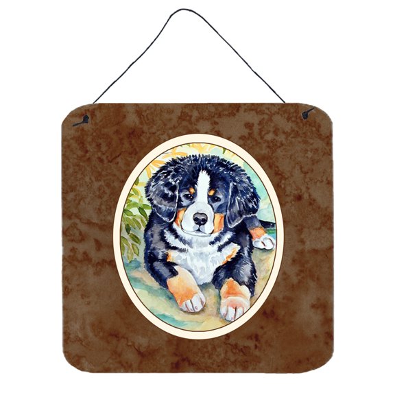 Carolines Treasures 7010DS66 Bernese Mountain Dog Puppy Wall or Door Hanging Prints 6x6 multicolor
