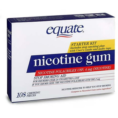 Equate Nicotine Gum, 108-Ct.