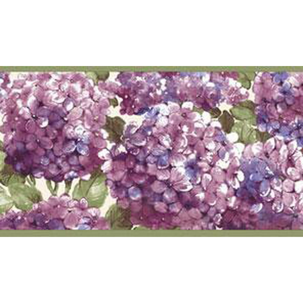 878382 Hydrangea Wallpaper Border RC005155b - Walmart.com - Walmart.com