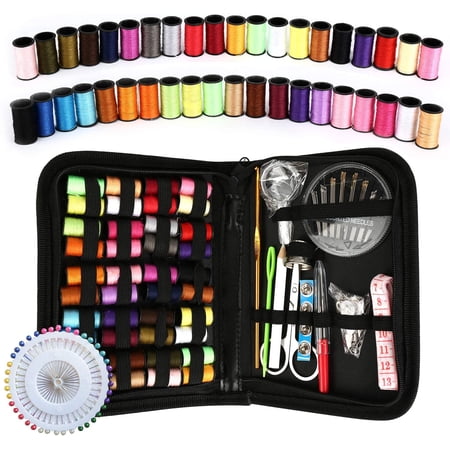 TIFOR Sewing Kit, Sewing Kit for Adults, Needle and Thread Kit, Travel Sewing Kit Sewing Supplies, Large 128PCS Sewing Kit, Basic, Beginner Sewing Kit, Contains Sewing Needles, Sewing Thread etc