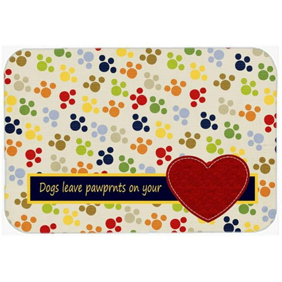 7.75 x 9.25 In. Dogs Leave Pawprints On Your Heart Mouse Pad, Hot Pad Or Trivet