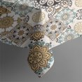 thumbnail image 3 of Boho Bohemia Flower Rectangle Tablecloth 60"x102",Waterproof Polyester Rectangle Table Cloth, Wipeable Spillproof Polyester Tablecloth for Dining, Camping, Indoor and Outdoor, 3 of 6