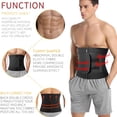 thumbnail image 3 of Lilvigor Mens Waist Trimmer Belt Neoprene Waist Trainer for Weight Loss Slimming Body Shaper Workout Belly Band Sports Girdles, 3 of 7