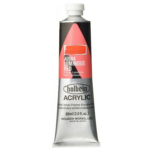 Holbein Artist Heavy Body Acrylic Color, 60ml, Luminous Red
