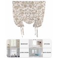 thumbnail image 6 of Farmhouse Khaki Tie Up Curtains for Window, Thermal Insulted Balloon Shade Adjustable Rod Pocket Curtains Valance Panels for Kitchen Bathroom Cafe 52 x 45 Vintage Flower Leaf Botanical Plant, 6 of 6