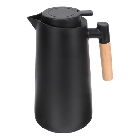 KONTONTY Black Insulated Thermal Carafe Pot Home Use with Portable Handle for Hot Beverages