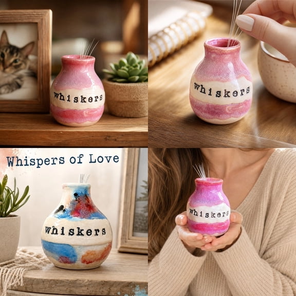 Mini Vase for Cat Whiskers, Cat Whisker Vase, Mini Vases, Dollhouse Accessories, Cat Whisker Holder for Keepsake Memorial Gift