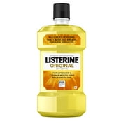 Listerine Original Antiseptic Oral JMS2 Care Mouthwash to Kill 99% of Germs That Cause Bad Breath, Plaque and Gingivitis, ADA-Accepted Mouthwash, Original Flavored Oral Rinse, 1 L