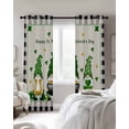 thumbnail image 4 of St. Patrick's Day Blackout Curtains for Bedroom Living Room Darkening Curtains 96 Inches Long Gnomes Shamrock Gold Coin Plaid Beige Window Curtain 2 Panels Set Window Treatment Grommet Drapes 52"x96", 4 of 9