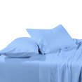 thumbnail image 1 of Royal Tradition Solid Blue Brushed Microfiber King Size Bed Sheet Set, 1 of 1