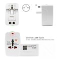thumbnail image 4 of Universal Adapter Dual USB Power Charger Converter International Travel Electric Plug Portable All in One Converting Socket,Maoww, 4 of 9