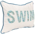 thumbnail image 6 of Jordan Manufacturing 20" x 14" Cream and Dark Aqua Swim Nautical Rectangular Reversible Decorative Lumbar Throw Pillow with Welt, 6 of 7