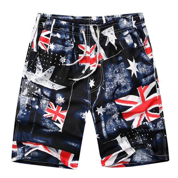 Pantalones cortos informales para hombre, Shorts transpirables de secado rápido, holgados, con estampado Hawaiano, a la moda, para la playa, novedad de verano Fivean unisex