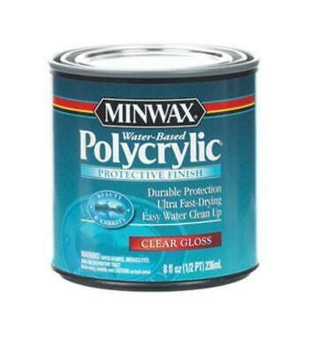 Polycrylic Protective Wood Finish 1/2-Pt -211114444 Ultra Flat Clear 