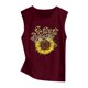 thumbnail image 3 of ICHUANYI Clearance Women Letters Printing Sleeveless Vest Tank Shirt Tunic Blouse Tops(Wine, S) ICHUANYI WER2023081005125, 3 of 4