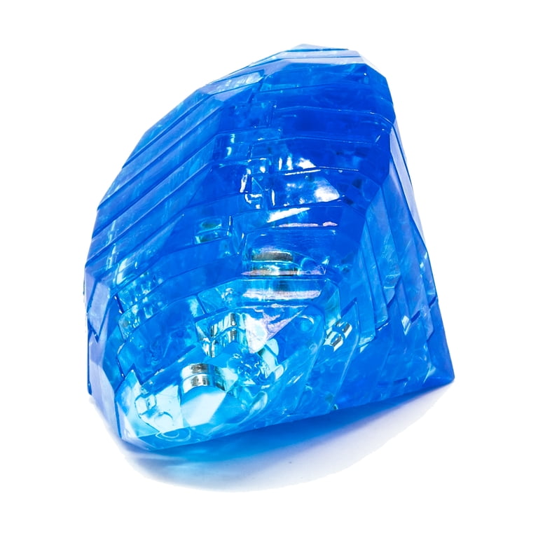 3D Crystal Puzzle – Shark Design, 40 Pieces, Blue & White, Three-Dimensional Brain Teaser For Ages 10+