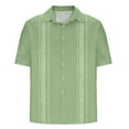 thumbnail image 5 of Zylanna Men's Hawaiian Shirts, Quickly Dry Turndown Collar Casual Short Sleeve Summer Beach Button Down Shirts Green Size XL, 5 of 5