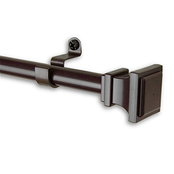 Rod Desyne Frame 7 by 16" Cafe Curtain Rod Extends - Cocoa