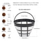 thumbnail image 3 of Paquete de 2 filtros de cesta reutilizables para cafetera n.º 4, aptos para la mayoría de cafeteras de goteo con cesta de 8 a 12 tazas, 3 of 3