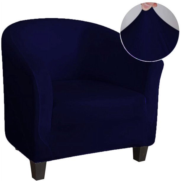 Nvzi Funda para sillón de club, funda para sillón, funda elástica para sillón, funda protectora para sofá, funda protectora para muebles para sala de estar de 25,59 a 35,43 pulgadas (azul oscuro)