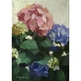 thumbnail image 2 of Strube, Ling 14x18 White Modern Wood Framed Museum Art Print Titled - Red and Blue Hydrangeas, 2 of 4