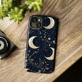 thumbnail image 6 of Celestial Moon & Stars Phone Case – Midnight Blue with Gold Floral Constellations Phone Cover for iPhone 16 15 14 13 12 11 Pro Max, 6 of 6