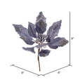 thumbnail image 2 of Vickerman 9" Artificial Silver Double Sided Velvet Poinsettia Christmas Pick, 2 per bag, 2 of 2