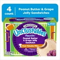 thumbnail image 3 of Smucker’s Uncrustables Peanut Butter & Grape Jelly Sandwiches, 4 Count, 2 oz Each, Frozen, 3 of 15