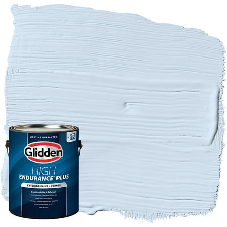 product image of Glidden High Endurance Plus Exterior Paint and Primer, Soft Cloud Blue / Blue, 1 Gallon, Semi-Gloss