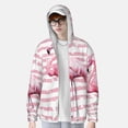 thumbnail image 3 of Picia Flamingo Women's Men's UPF 50+ Sun Protection Hoodie Shirt Long Sleeve SPF Fishing Outdoor UV Hiking Lightweight Shirts-3X-Large, 3 of 9