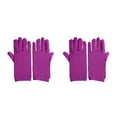 thumbnail image 2 of Langgg Gant en Spandex pour Femmes, Accessoires Thermiques pour Mains, Court, Multicolore, Robe de Lait, Écran Solaire Fin pour Soirée, Bleu Violet Rouge, 2 Ensembles, 2 of 6
