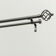 thumbnail image 3 of Exclusive Home Torch Double Curtain Rod and Finial Set, Gunmetal, 66"-120", 3 of 8