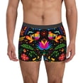 thumbnail image 2 of Goofa Mexican Flower Traditional1 Printed Men's Boxer Briefs Underwear, Moisture-Wicking Underwear, Trunk,Soft and Breathable Cotton Underwear-Small, 2 of 9
