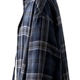 thumbnail image 5 of Miqool Men's Flannel Plaid Shirt Long Sleeve Button Down Collared Casual Lightweight Jacket Layering for Fall Winter, 5 of 7