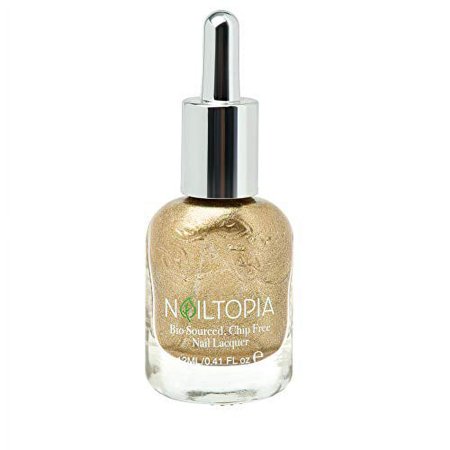 Nailtopia Bio-Sourced Chip Free Nail Lacquer - Strengthening Nail Polish Coat For A Fast Manicure - Get Instant, Rapid, And Perfect Cuticle Art - Pro Color Finish Treatment - Liquid Gold - 0.41 Oz