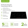 thumbnail image 3 of Parrilla de Inducción AVERA 5 Zonas 90cm 220V Vidrio Templado WIFI PIV590, 3 of 9