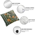thumbnail image 4 of Acheng Lumber Pillow Covers Green Succulent Cactus Orange Flowers Tropical Exotic Desert Plants Square Decorative Cushion Case for Couch Sofa Chair Bed,2 Pcs White, 4 of 6