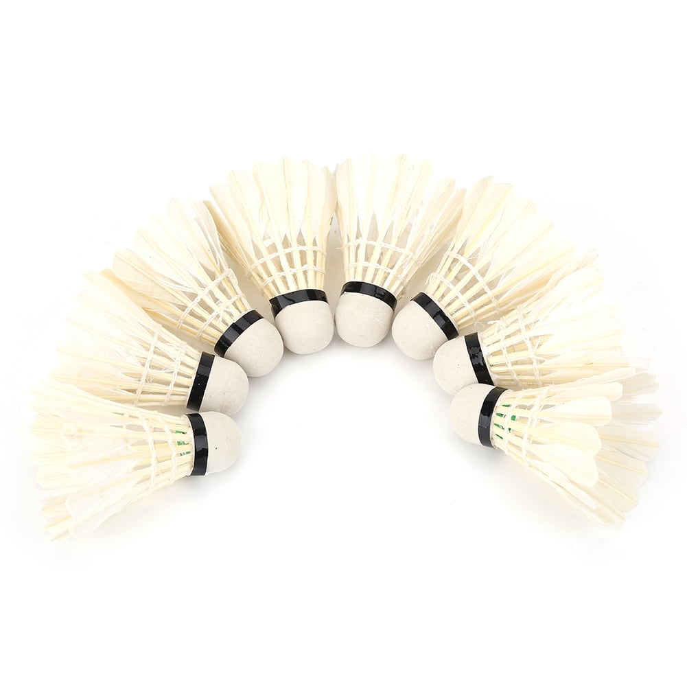 WALFRONT 12Pcs/Lot White Feather Badminton Balls Shuttlecocks Outdoor