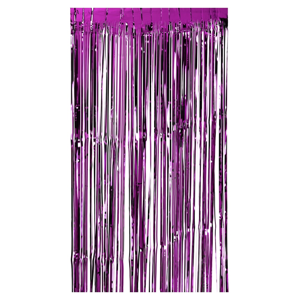 100 200cm Metallic Foil Fringe Curtain Tinsel Shimmer Window Door 100 200cm Metallic Foil Fringe Curtain Tinsel Shimmer Window Door Wall Backdrop Panel Decoration For Wedding Party Purple Com