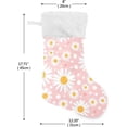 thumbnail image 2 of Coolnut Christmas Stocking Personalized Daisy Large Candy Stocking Hanging Gift Xmas Stockings Decoration 1 PC for Family Holiday Party Ornaments Decor Fireplace, 2 of 7