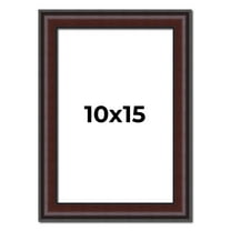 10x15 Frame Brown Round Mahogany Solid Wood Picture Frame | 1.625 Inch Moulding Width | with UV