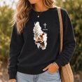 thumbnail image 3 of Jollimate Reaching Hand of Jesus Sweatshirt, Jesus Is King Christian Pullover, Religious Crewneck for Women, 3 of 6