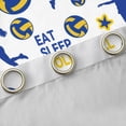 thumbnail image 4 of Homewish Vlooeyball Sport Game Black Out Curtains,Kawaii Stars Pattern Curtains Pack of 2 (42x63 Each),White Yellow Blue Bedroom Curtains For Boys Kids,Microfiber Bedroom Decor, 4 of 6