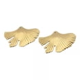 thumbnail image 4 of GKNET Raw Brass Earrings Charms Pendants Ginkgo Biloba Leaf Charms for Delicate Jewelry Making -46*30mm, 4 of 6