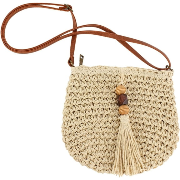 Fashionable Straw Bag for Women, Spacious Hand-Woven Purse with Classic Satchels, Rattan Handbag for Beach, Travel