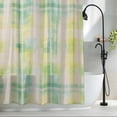 thumbnail image 2 of Yellow Green Plaid Fabric Shower Curtain Abstract Art Washable Shower Curtains for Bathroom, Waterproof Bath Curtain with Hooks Home Decor 36x72in, 2 of 8