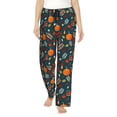 thumbnail image 2 of Picia Autumn with Pumpkins Womens Soft Woven Cotton Elastic Waistband Sleep Pajama Pant Lounge Sleep Pant With Pockets And Drawstring-, 2 of 9
