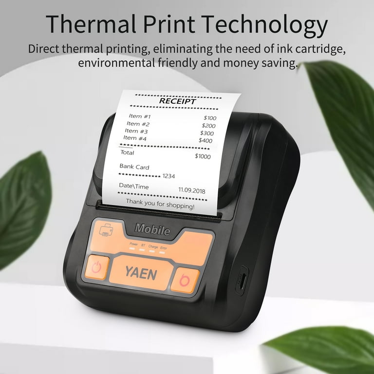 Portable Mini Pocket Printer 80mm BT Wireless Thermal Photo Printer 300dpi  Picture Memo Lists Receipt Paper Printer Sticker Inkless Printing